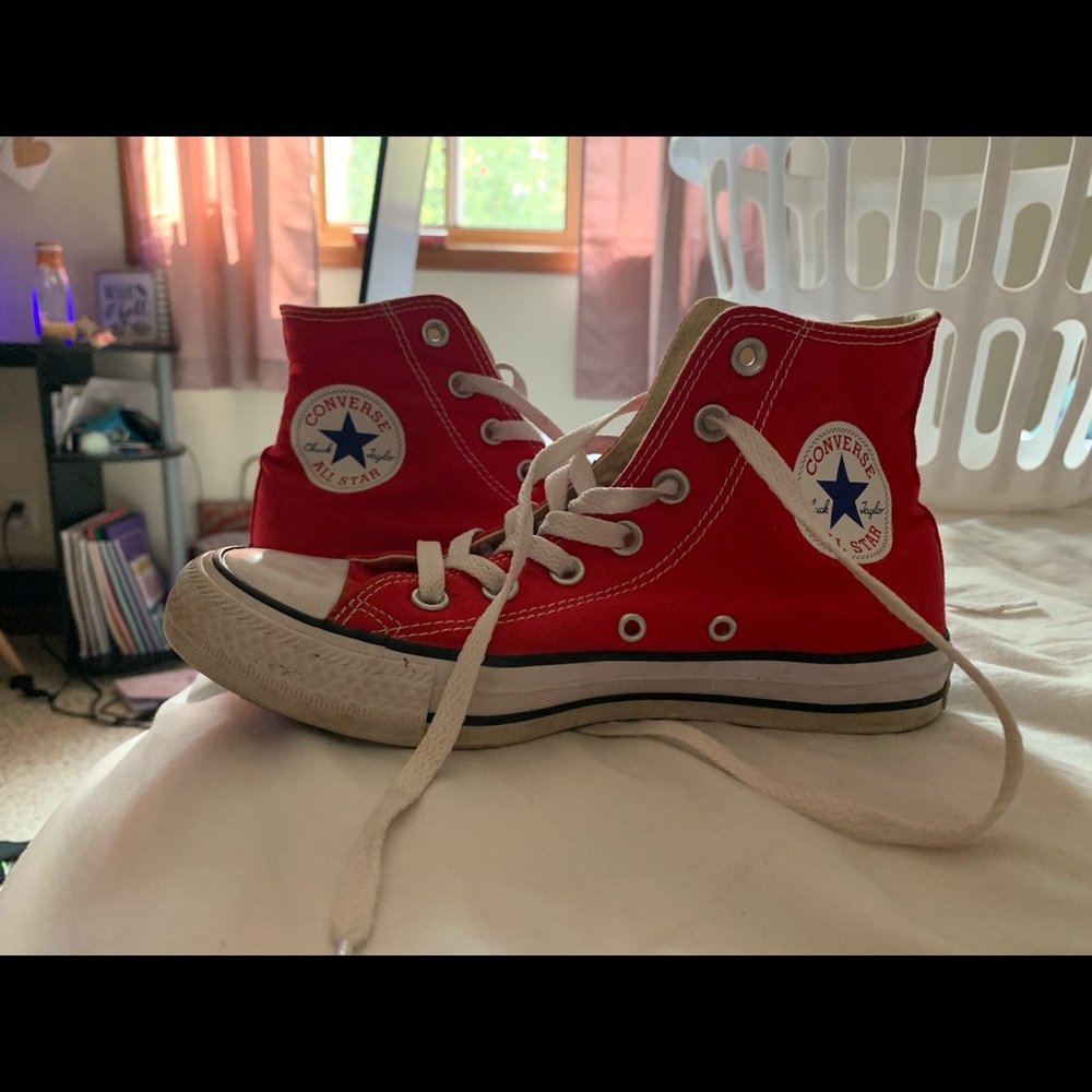 Red High Top Converse